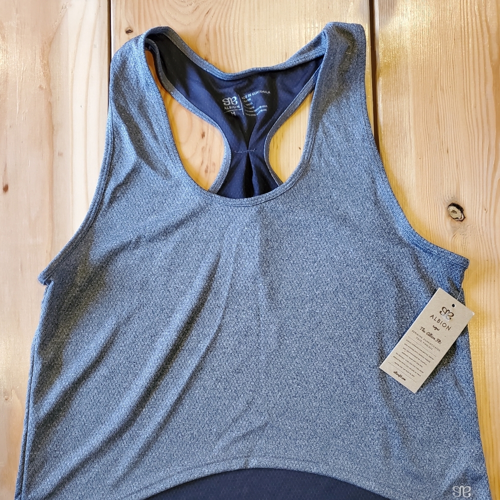 Albion Fit Crop Pace Tanks - 1 Gray and 1 Black